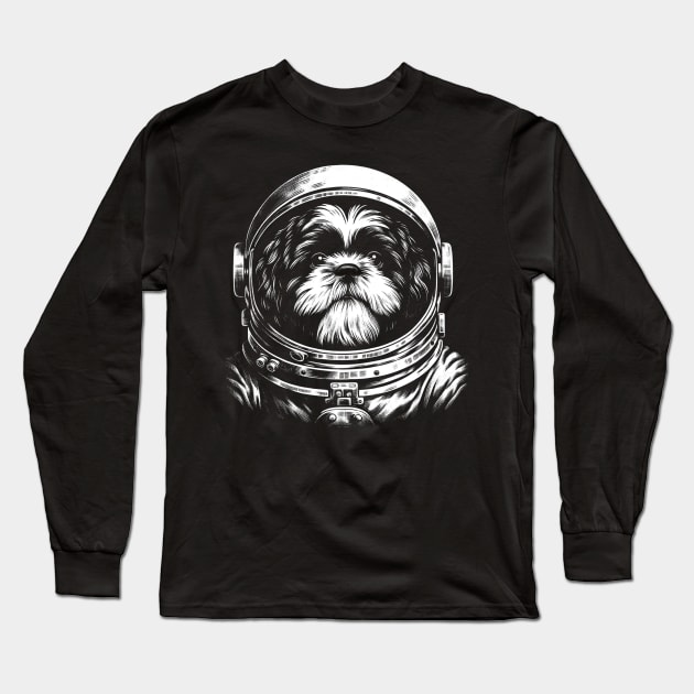 Fluff and Fancy Shih Tzu Space Dog, Stylish Tee Extravaganza Long Sleeve T-Shirt by Northground